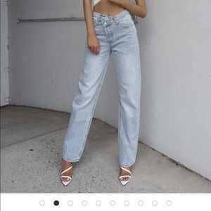 Princess Polly Holly Asymmetrical Jeans